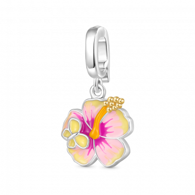 Hibiskus Karabinerverschluss Charm