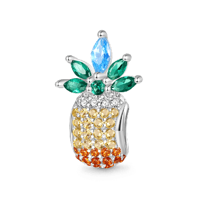 Voller Diamant Ananas Charm