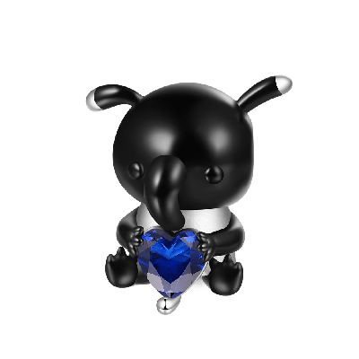 Malaiischer Tapir umarmt Herz Charm
