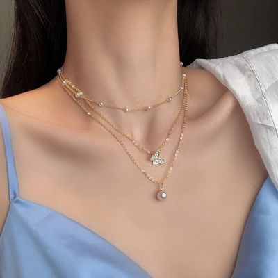 Schmetterling Perle Halskette