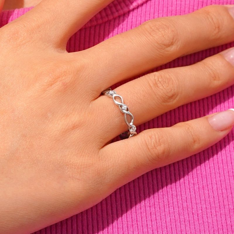 Ring Ewigkeit Jahrestag Drehung Band Ring gnoce