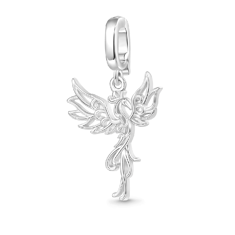 Gnoce Charm Perle Sterling Silber Phönix Karabinerverschluss Charm