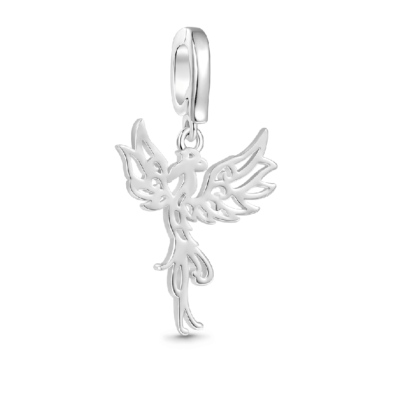 Gnoce Charm Perle Sterling Silber Phönix Karabinerverschluss Charm